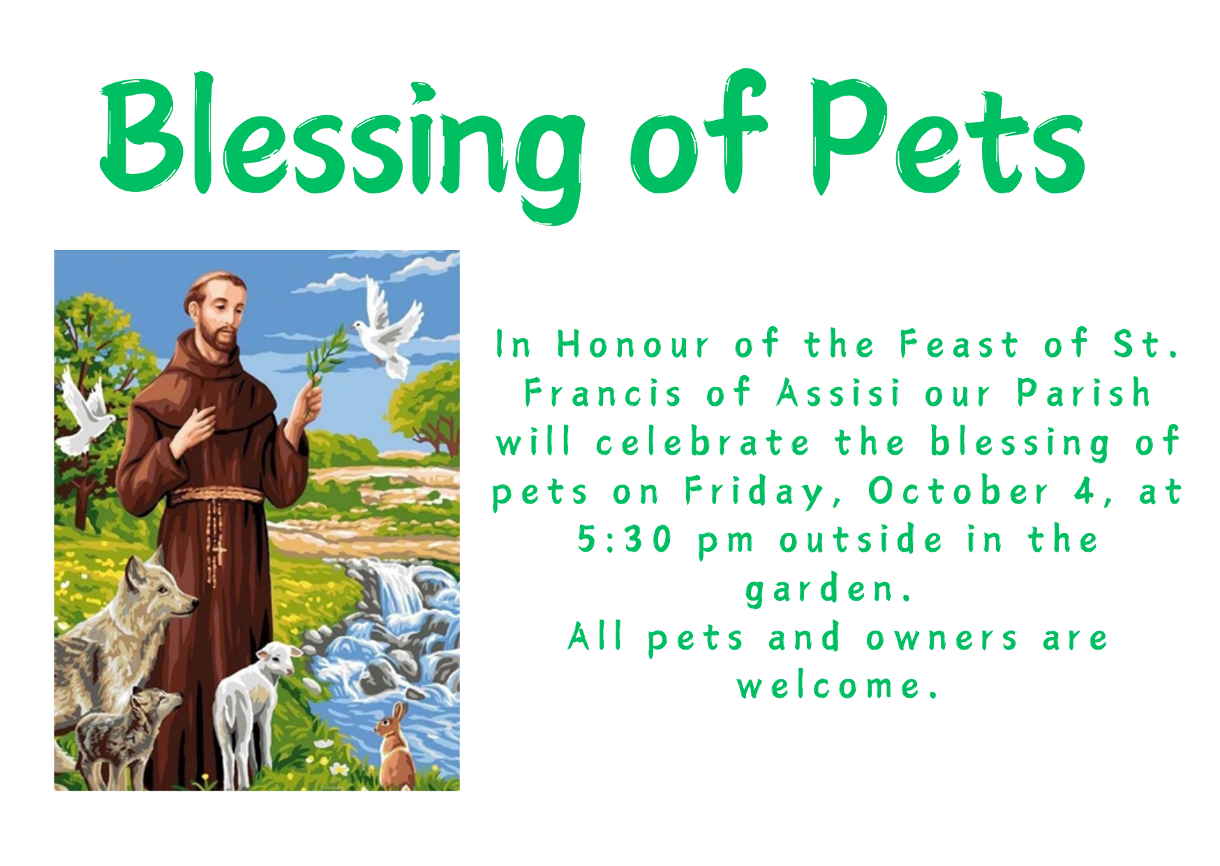 blessing of pets