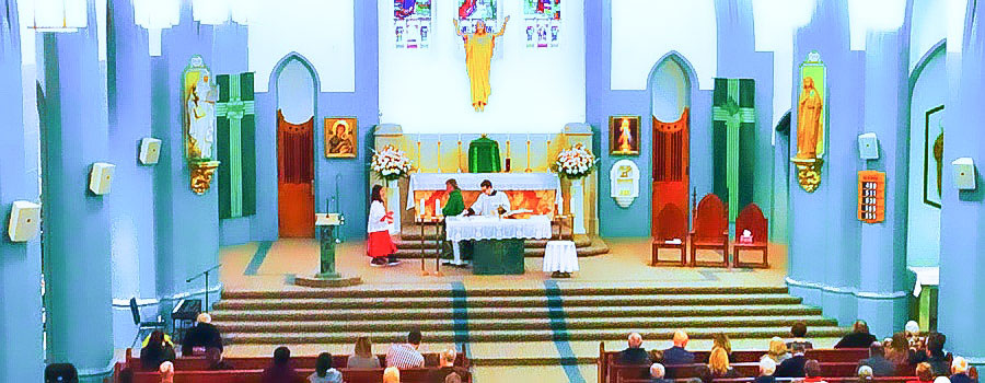 Mass being conducted at St. Brigid's